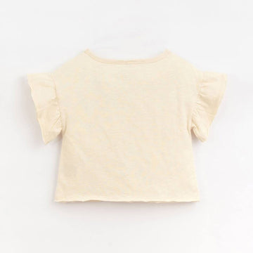 T-shirt met volantmouw - karité - Play Up